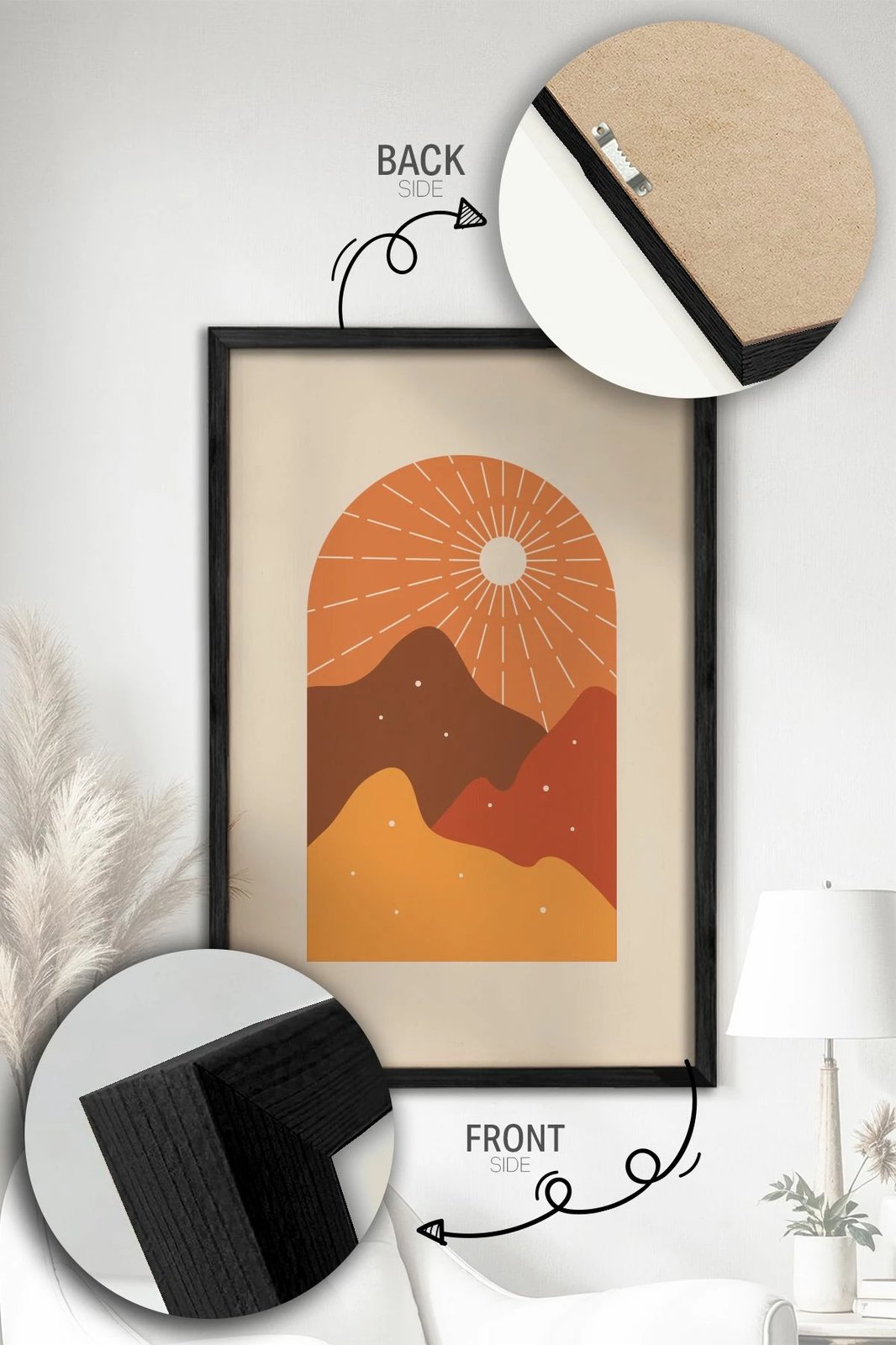 Piktura dekorative me kornizë (3 copë), Wallity, Ersy3Syhcrv25