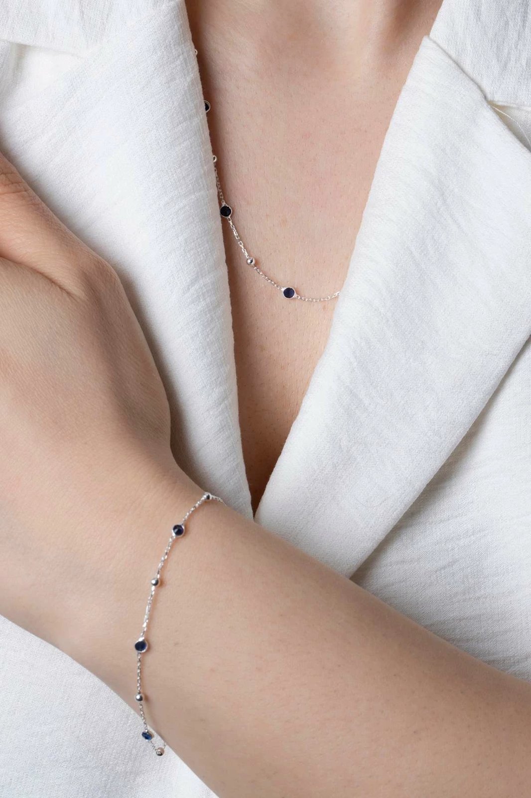 Byzylyk argjendi Jumeon, ngjyrë kaltër e errët, TFNY65233