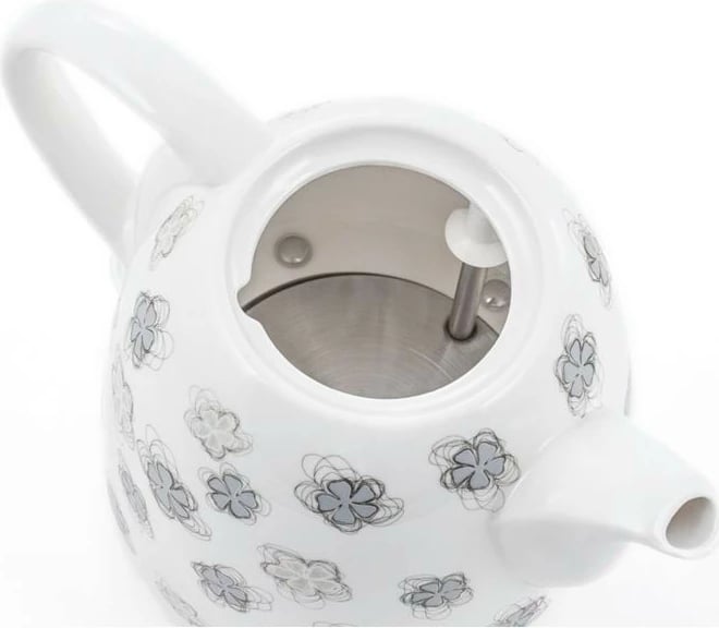 Çajnik elektrik Concept RK0010NE, qeramik, 1L, dekorativ, Bardhë