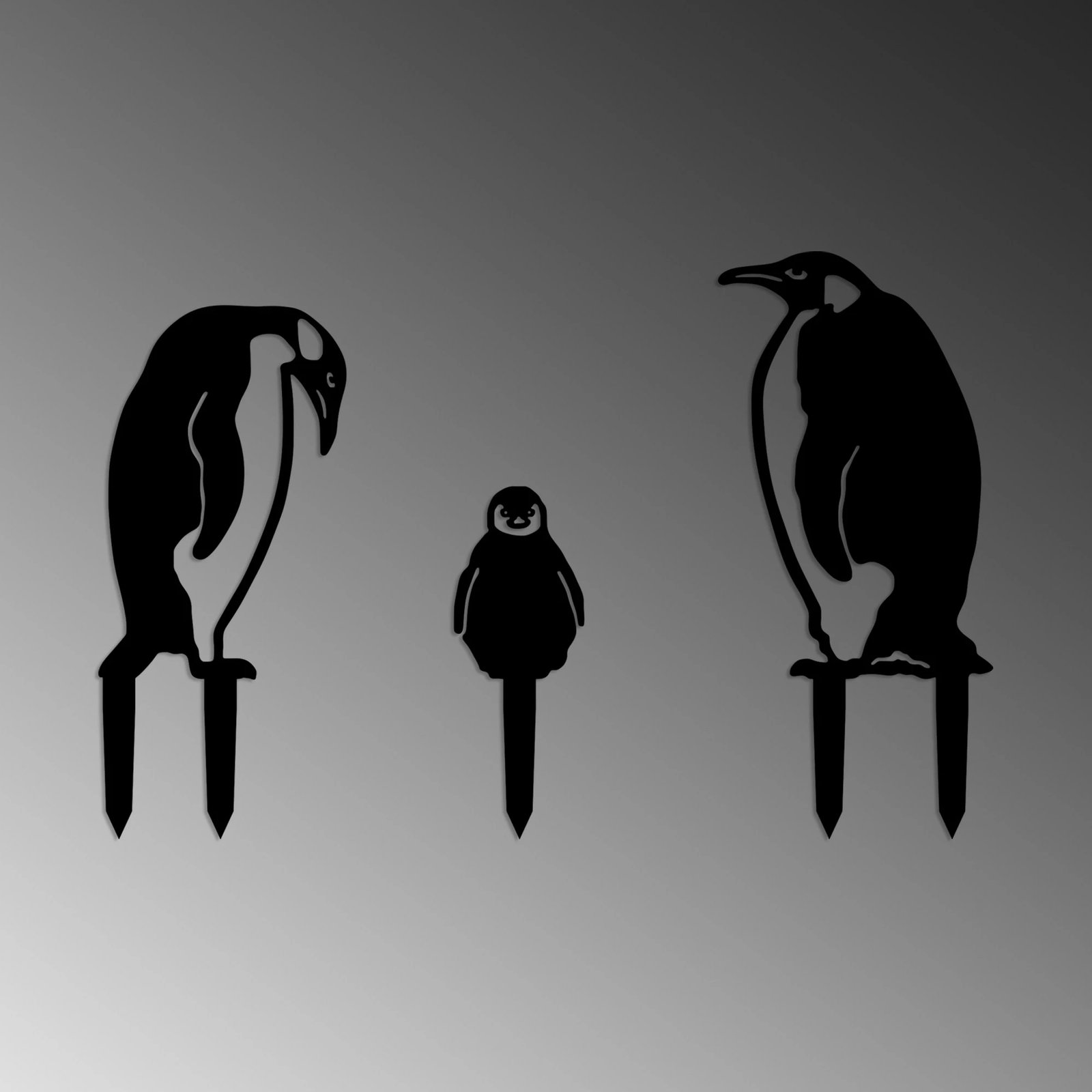 Set dekorativ për kopsht, Aberto Design, Fam 03, ngjyrë e zezë, 3 copë