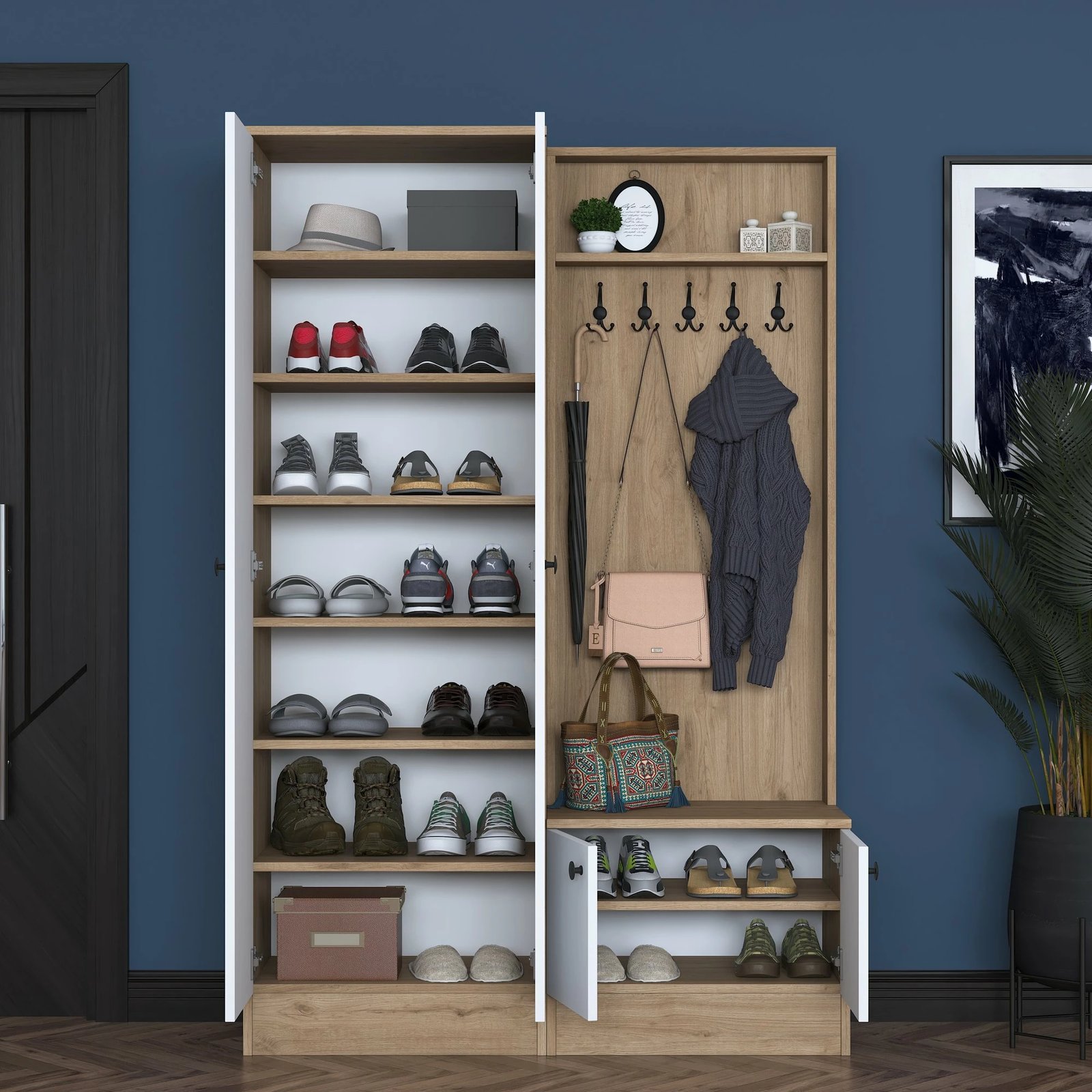 Stendë korridori Skye Decor, ngjyrë arrë dhe e bardhë, P6 - M11 - 2389