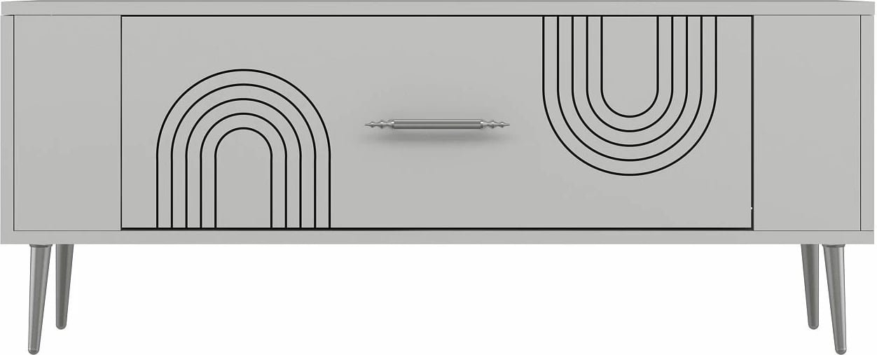 Komodë për TV Skye Decor, Retrol2, e bardhë, argjend