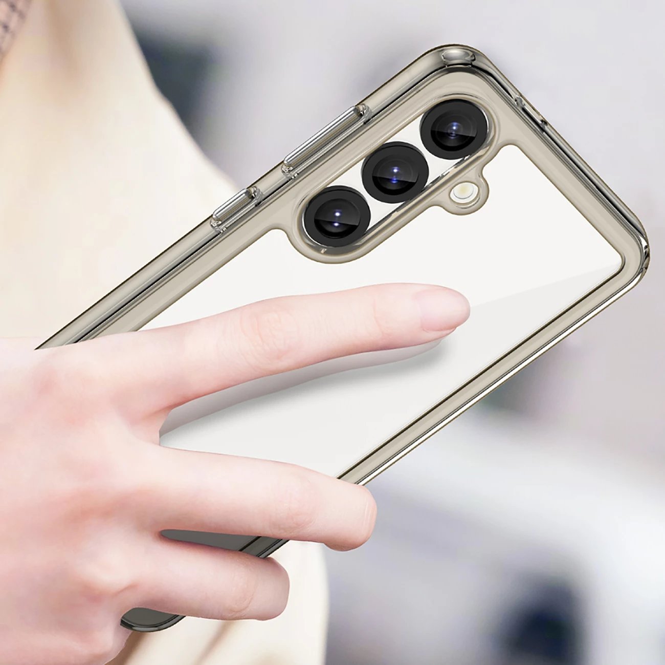 Mbështjellës Hurtel Outer Space Case për iPhone 16e, gjysmë-transparent, i zi