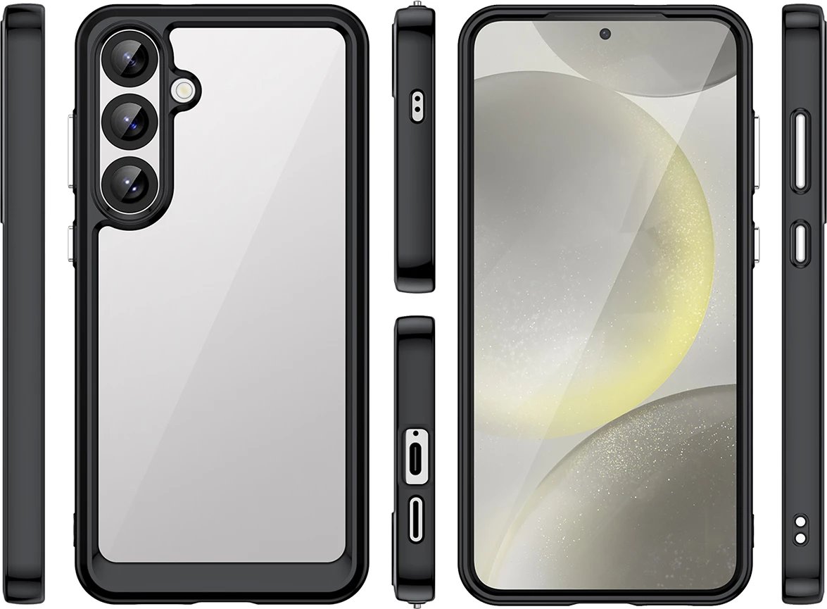 Mbështjellës Hurtel Outer Space Case për Samsung Galaxy S25+, i zi