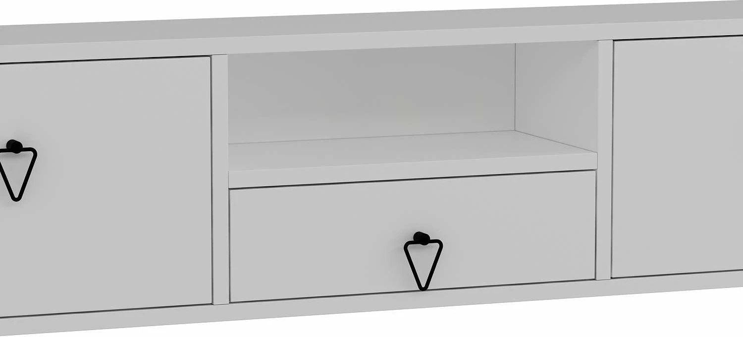 Komodë TV Skye Decor, e bardhë dhe e zezë, 1303-DROP-1