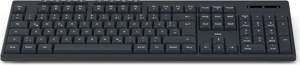Set tastierë dhe maus pa kabllo Hama WKM-200, QWERTY, i zi