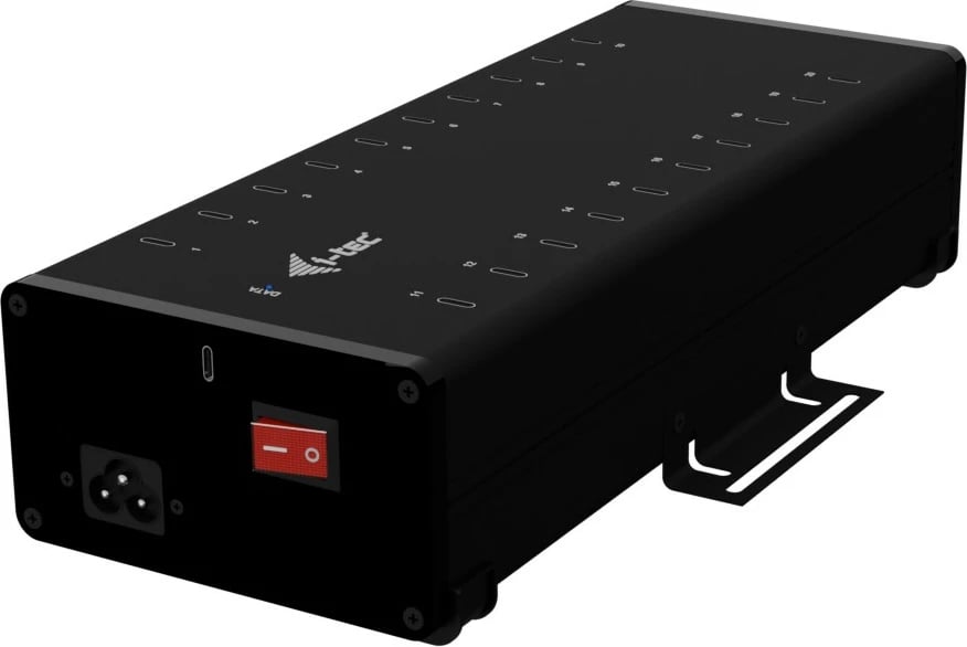 HUB USB-C/USB-A i-tec, 20 porta, 15W për port, 300W, i zi