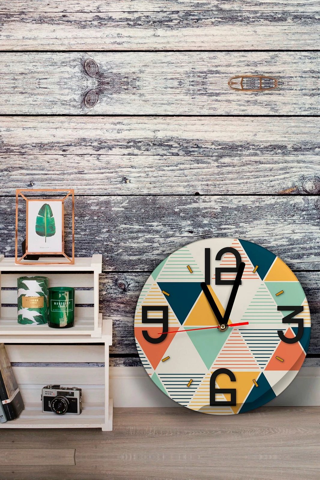 Orë dekorative MDF, Wallity, Artavessa3Dclock23, shumëngjyrëshe