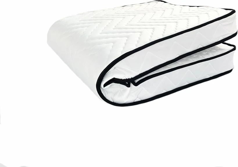 Shtrat palosës Skye Decor, dyshek me susta 14cm, bardhë/zi