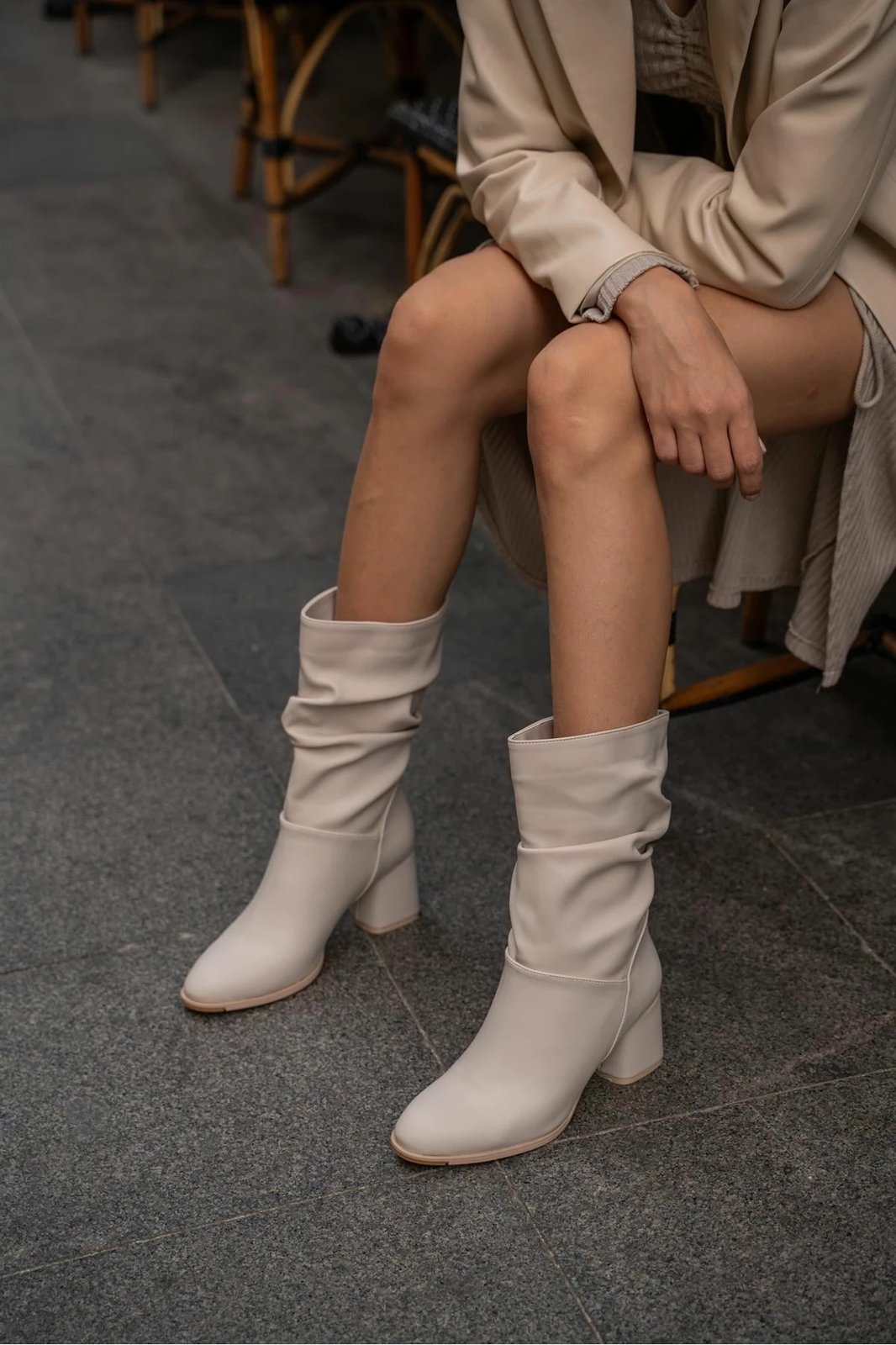 Çizme për gra, ngjyrë bezhë, Jumeon MK1350123KR20-001