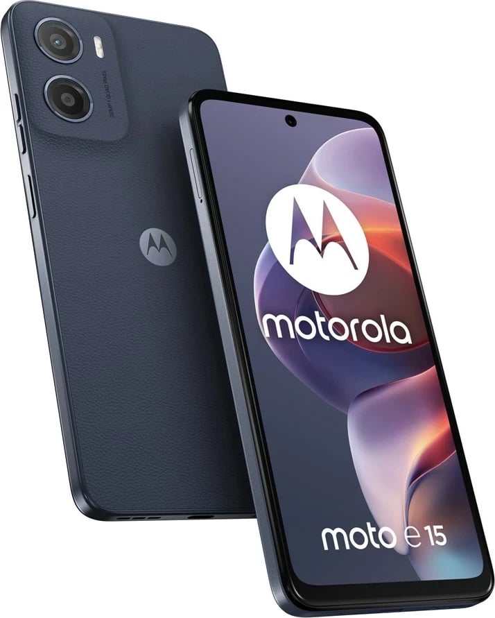 Celular Motorola moto e15, 6.67", Dual SIM, Android 14 Go edition, 4G, 2 GB RAM, 64 GB, Blu