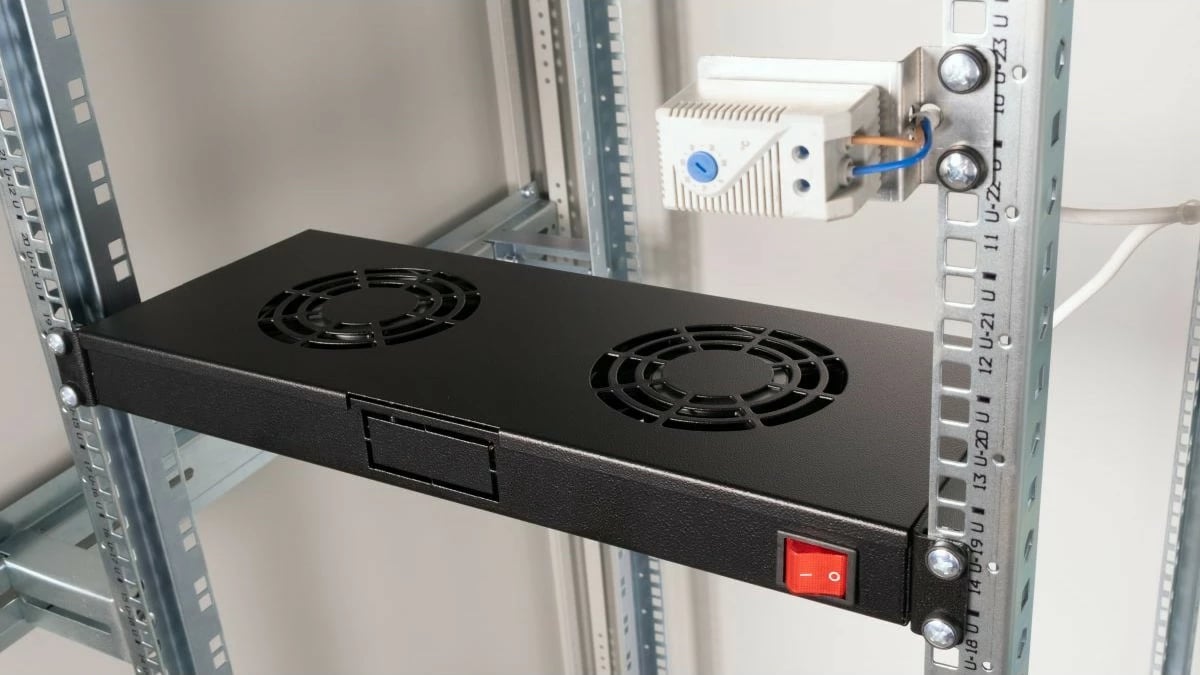 Modul ventilatorësh Equip 19", 2x ventilatorë, 1U, e zezë