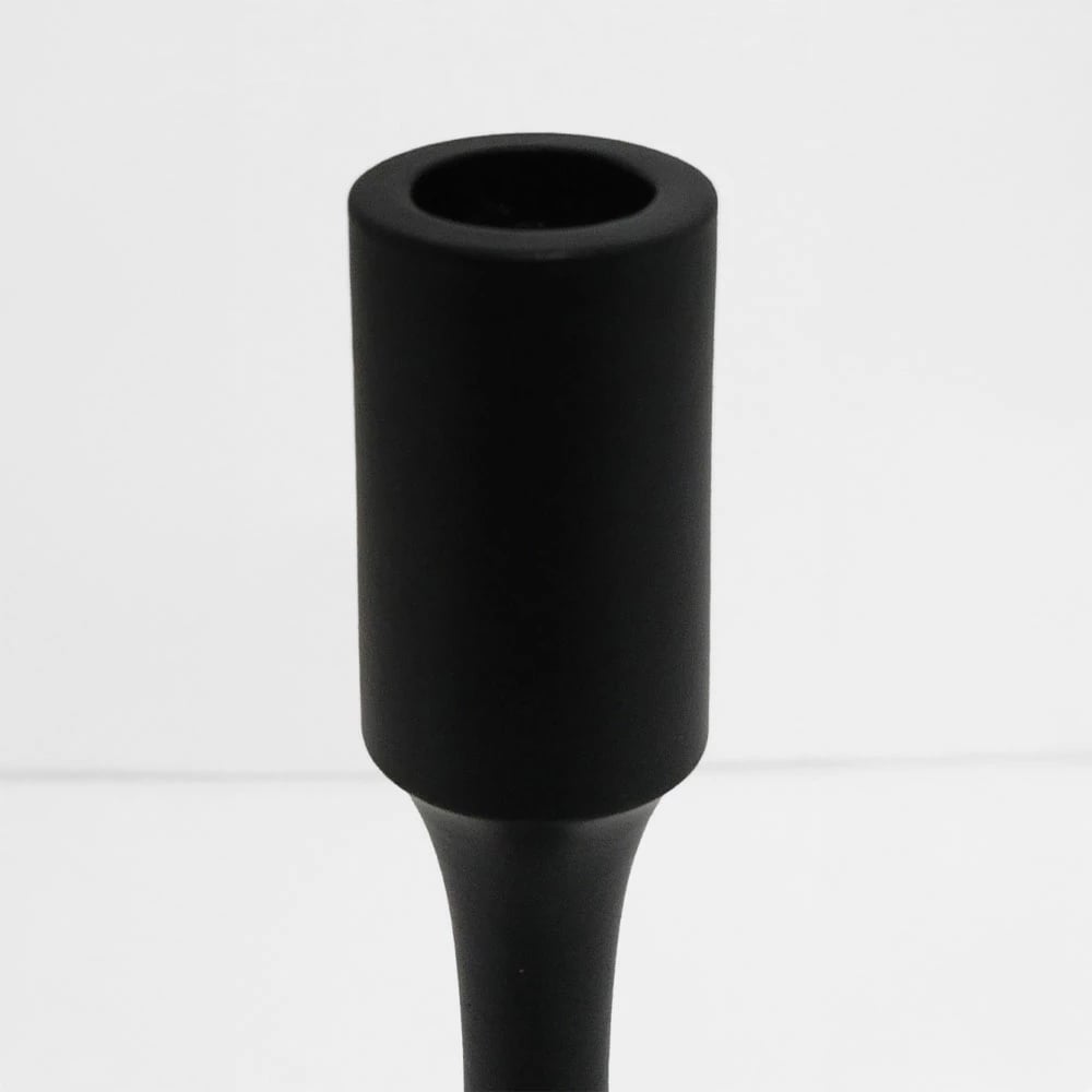 Mbajtëse qirinjsh NIO, alumin i zi, 13x13x34cm