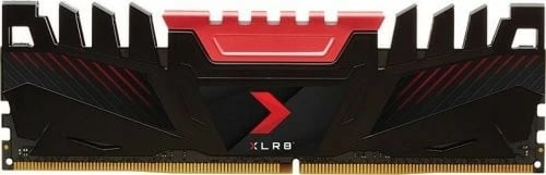 RAM Memorje DDR4, PNY XLR8 MD16GD4320016AXR-SI, 16GB 3200MHz CL16 PC4-25600, non-ECC, me radiator, e zezë/kuqe, 1 modul OEM/Bulk