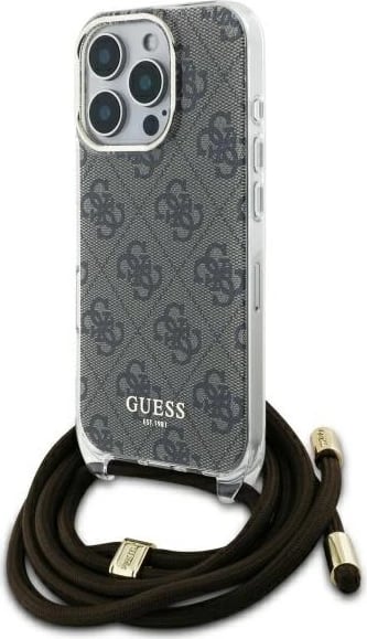 Mbështjellës Guess Crossbody Cord 4G Print për iPhone 16 Pro Max, Kafe Mbështjellës Guess Crossbody Cord 4G Print për iPhone 16 Pro Max, Kafe