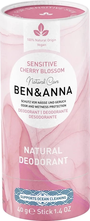 Dezodorant natyral stick për femra Ben&Anna Sensitive Japanese Cherry Blossom 40g