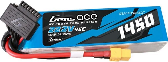 Bateri LiPo Gens ace GEA14506S45GT 1450mAh 22.2V 45C me XT60 Plug