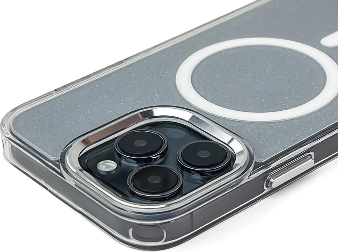 Mbështjellës Hurtel MagSafe për iPhone 16, TPU, i bardhë me shkëlqim