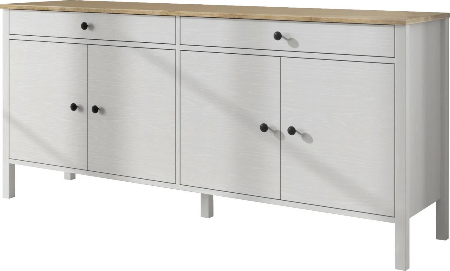 Konsolë Hanah Home, FRN-20010, ngjyrë druri dhe e bardhë