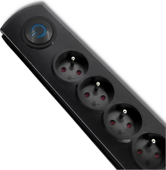 Prizë mbrojtëse Qoltec 50271, 5 dalje, 3m, e zezë