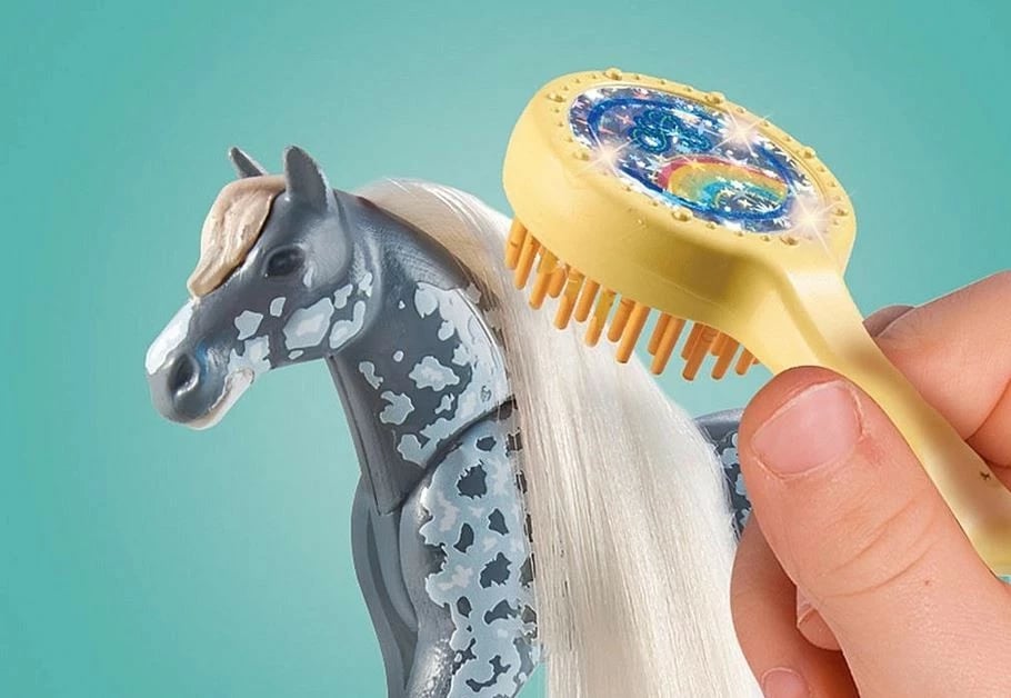 Set lodrash Playmobil Horses of Waterfall 71353 me Amelia, Whisper dhe stalla, 117 pjesë