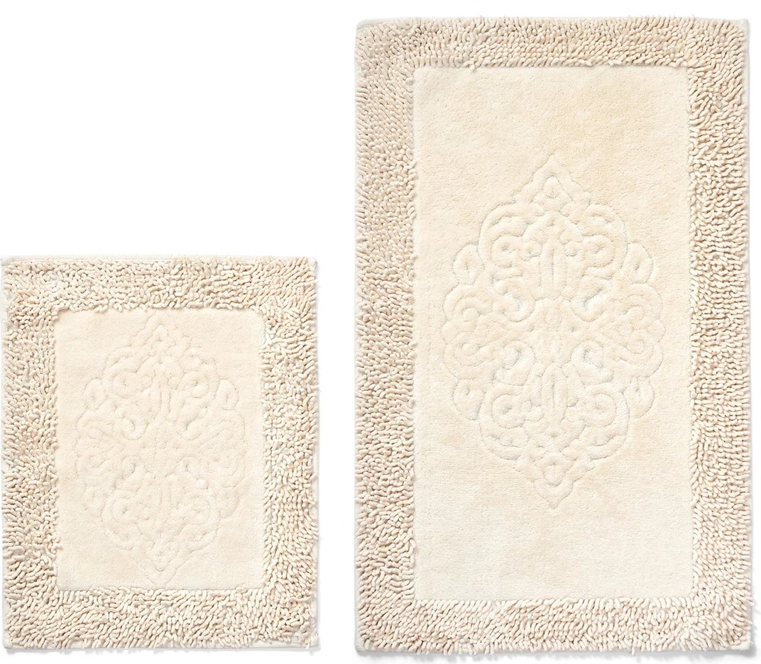 Set tapetash për banjo, pambuk, krem, 2 copë, Mijölnir, 000043