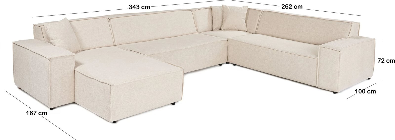 Kënd-sofë Atelier del Sofa, Puzzle Corner (Chl-02-C-2R), bezhë Kënd-sofë Atelier del Sofa, Puzzle Corner (Chl-02-C-2R), bezhë