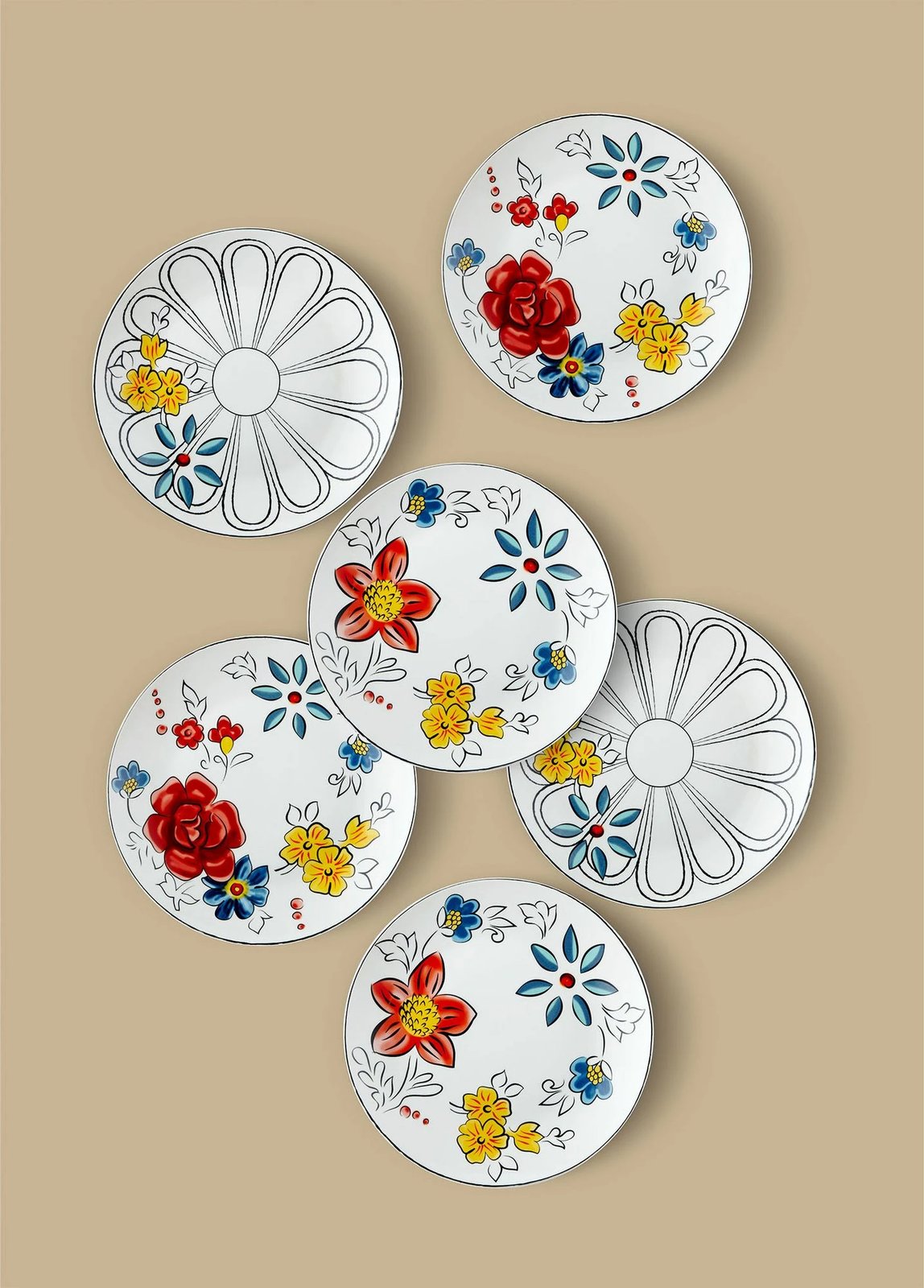 Set pjatash për ëmbëlsira (6 copë), Hermia, DNR0053