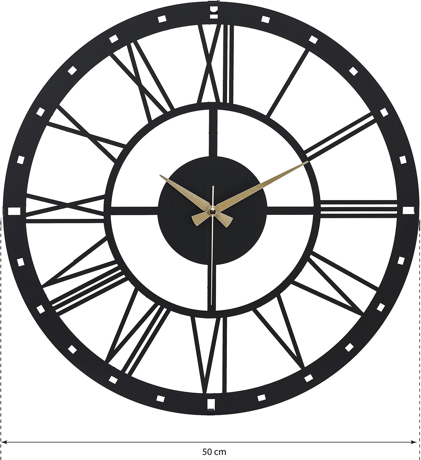 Orë muri dekorative metalike, Wallity, Romano, e zezë