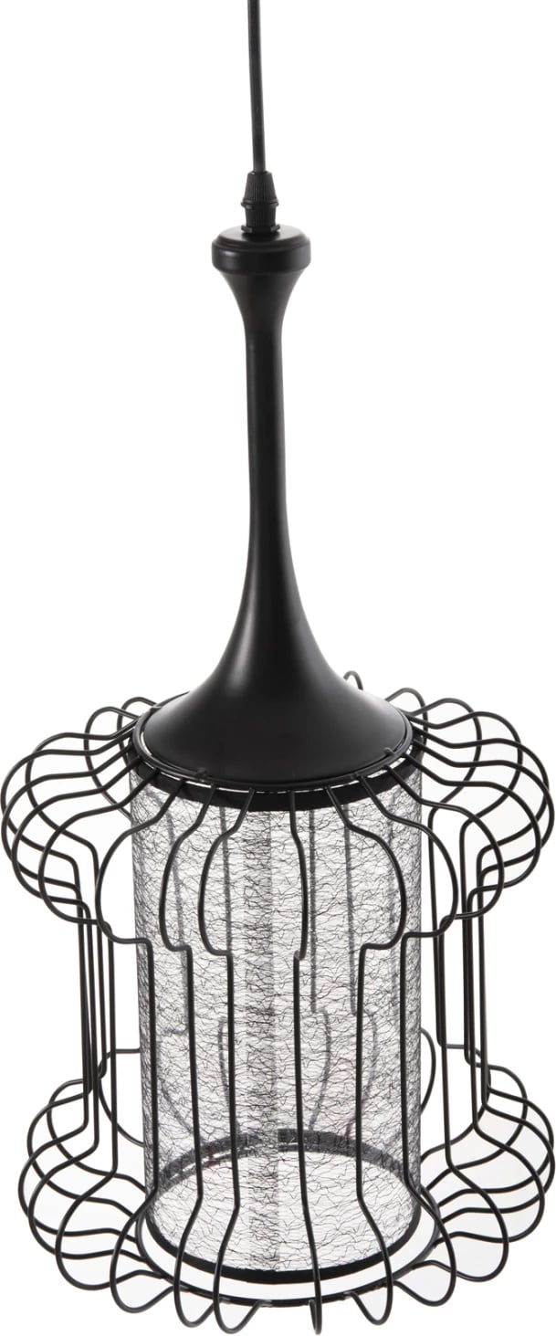 Llampë varëse tavani, FH4087, metal i zi - pëlhurë e bardhë, Φ24x130H cm Llampë varëse tavani, FH4087, metal i zi - pëlhurë e bardhë, Φ24x130H cm