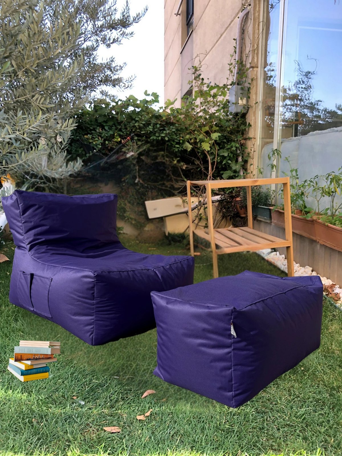 Set bean bag (2 copë), Atelier del Sofa, XXL Sedir, ngjyrë vjollcë Set bean bag (2 copë), Atelier del Sofa, XXL Sedir, ngjyrë vjollcë