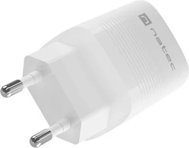 Karikues NATEC RIBERA GAN, 1X USB-A + 1X USB-C, i bardhë