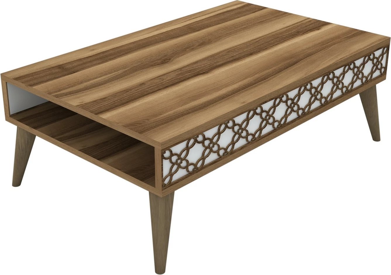 Tavolinë për kafe Hanah Home, City, ngjyrë arre dhe e bardhë