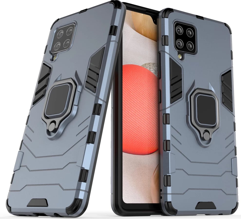 Mbështjellës Hurtel Ring Armor me këmbë, për Samsung Galaxy A42 5G, Blu