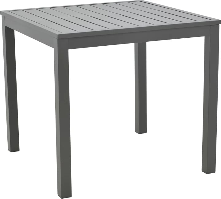 Set tavolinë me karrige për terasë Naoki - Kliton, alumin antracit, metal, ngjyrë e zezë, 80x80x74cm, 3 copë