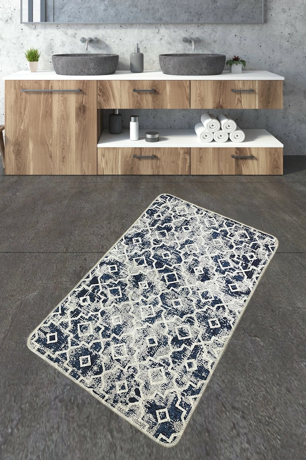 Tapet banje Mijölnir, Maine - 104, shumëngjyrësh, 80x100cm