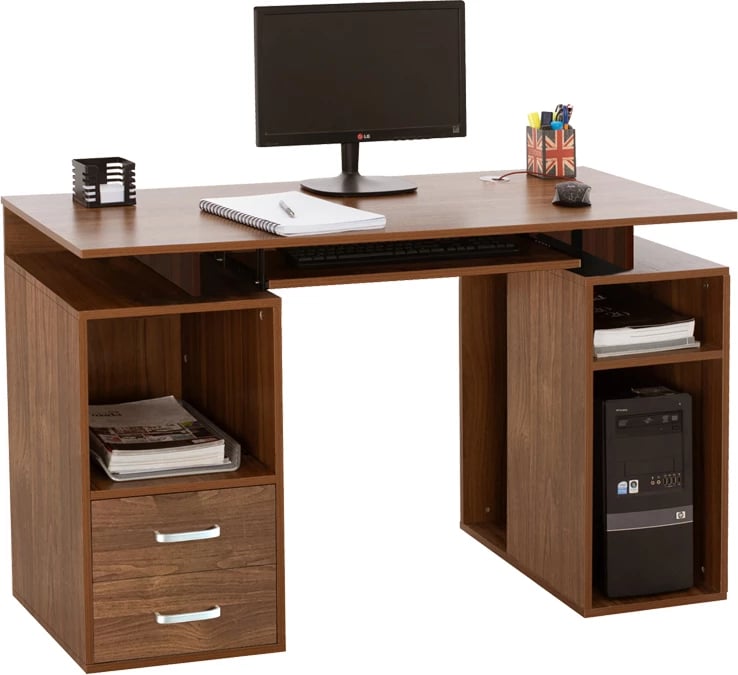 Tavolinë kompjuteri Liberion, ngjyrë arre, 120x55x76cm