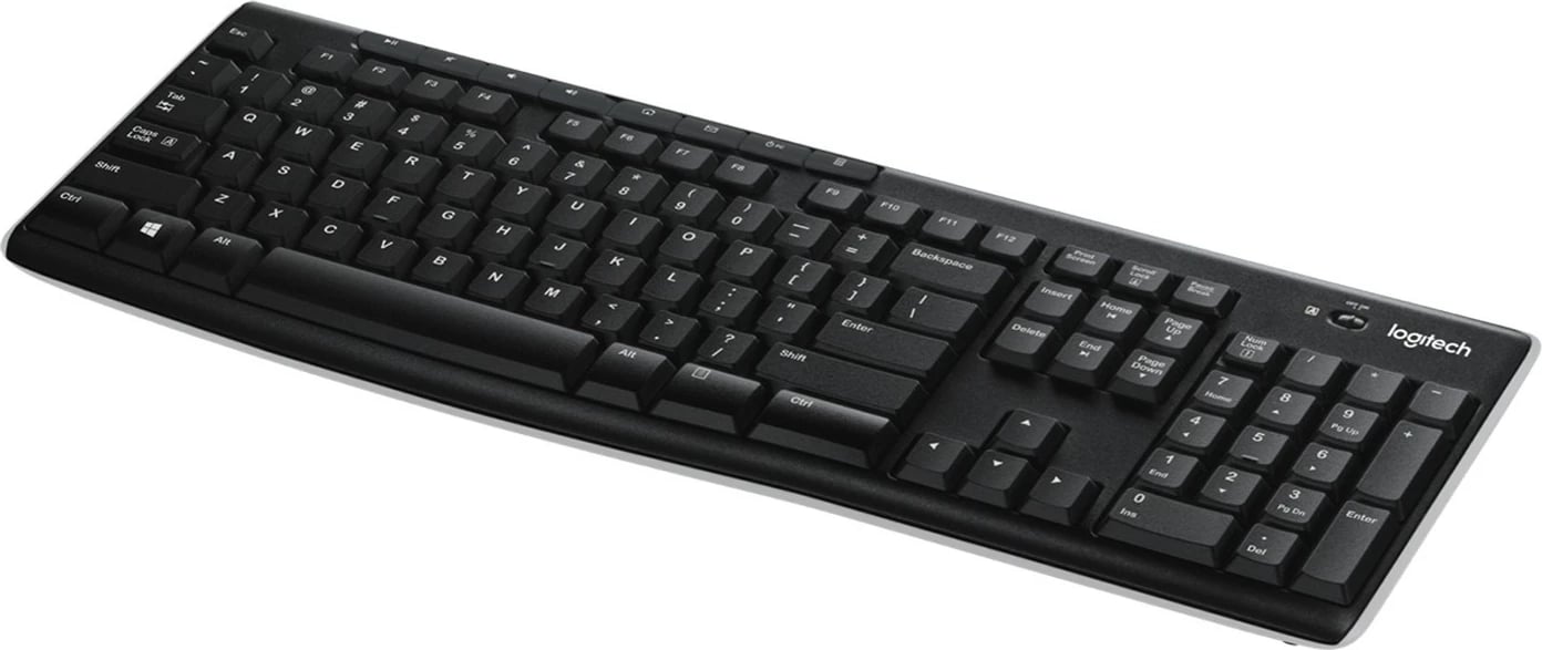 Tastierë wireless Logitech K270, full-size, QWERTY, e zezë