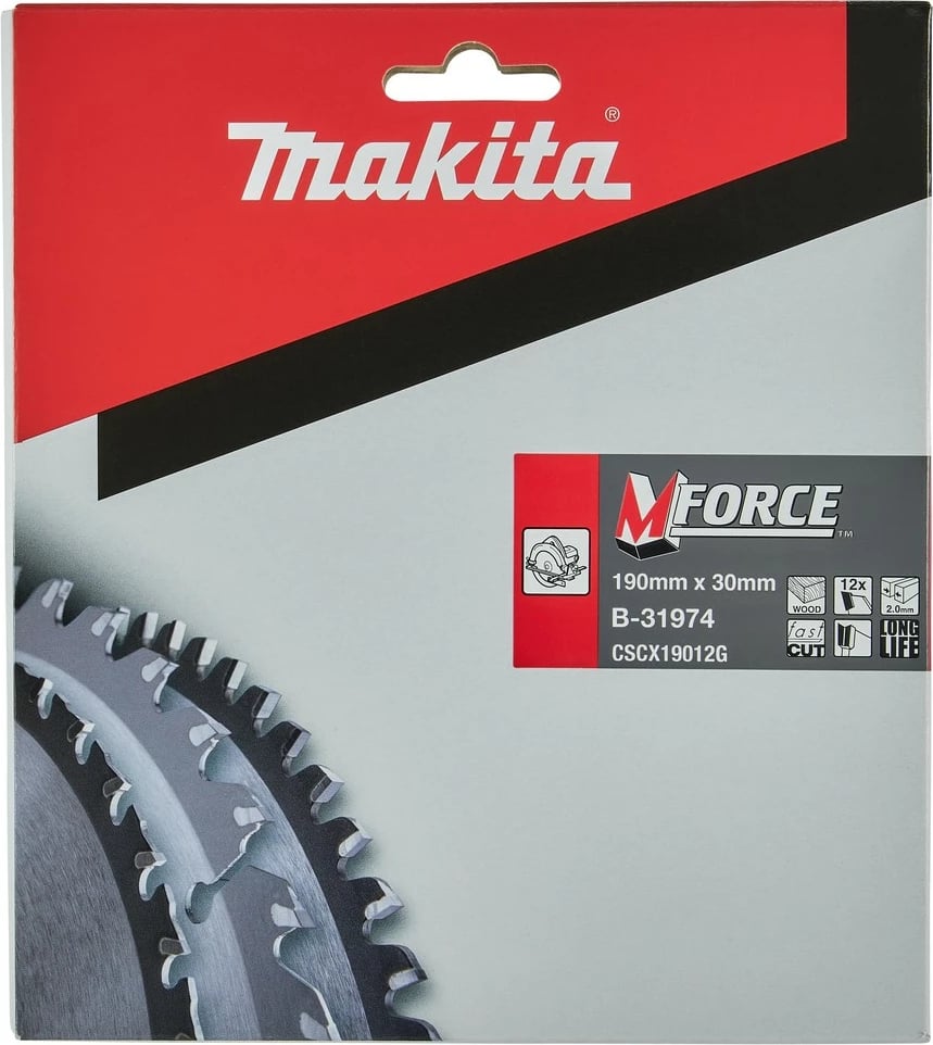 Disk prerës Makita M-FORCE 190x30x12 dhëmbë
