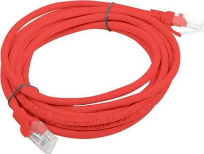 Kabllo rrjeti Lanberg, Cat5e UTP, 3m, e kuqe, 10 copë