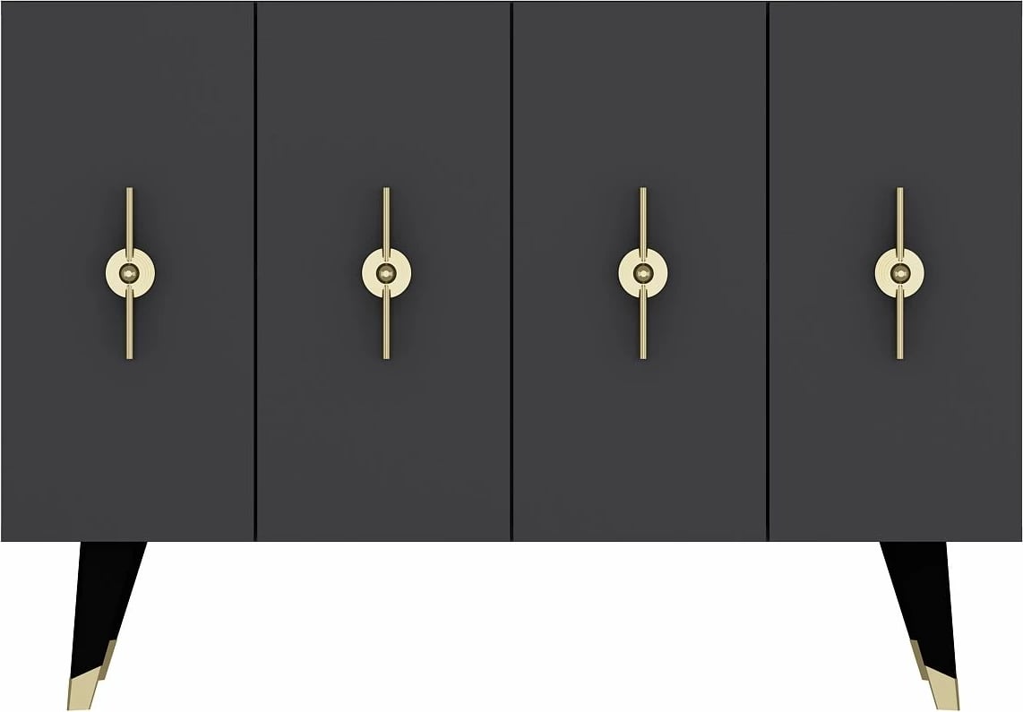 Konsol Skye Decor, ngjyrë ari dhe antracit, Quart Ramada