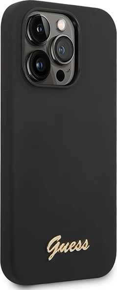 Mbështjellës Guess GUHCP14XSLSMK për iPhone 14 Pro Max 6.7", silikon, i zi