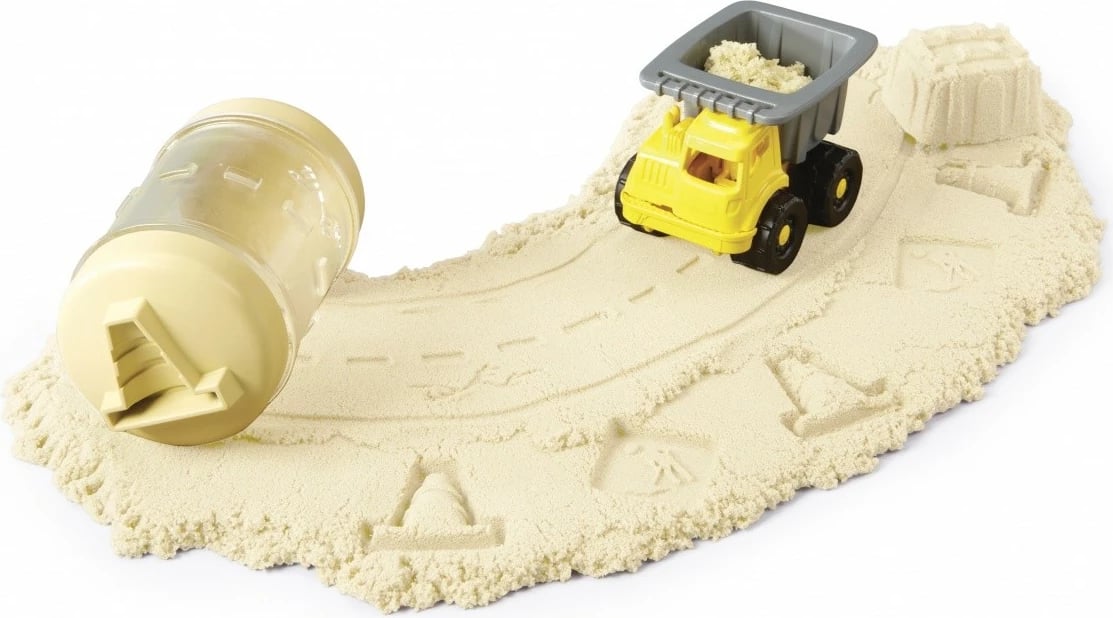 Set lodrash me rërë kinetike MGA Wonder Factory Never Dry Sand Trucks, Dumper Truck, plastikë