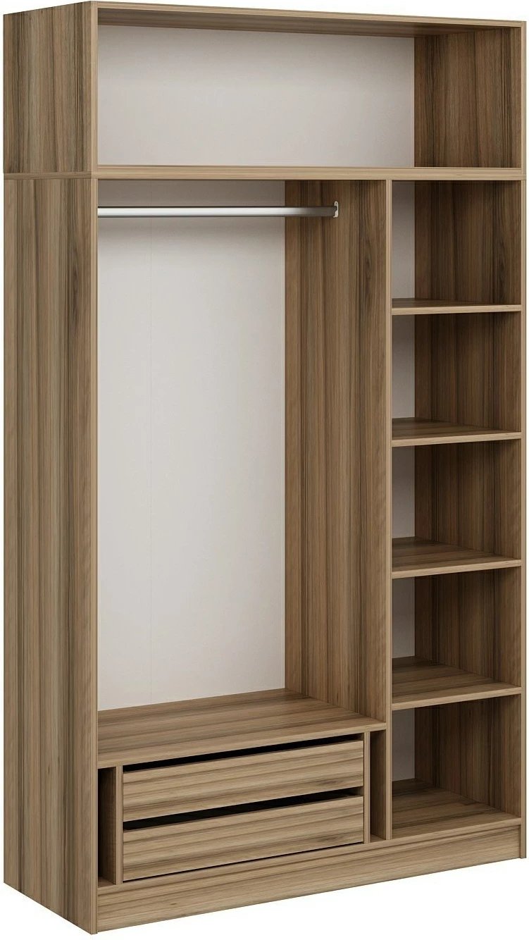 Dollap Skye Decor, 3 kapak, 2 sirtar, ngjyrë dore, 255cm