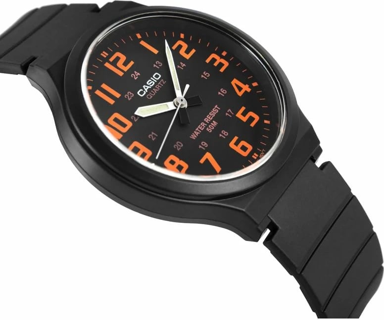 Orë dore për meshkuj Casio, e zezë