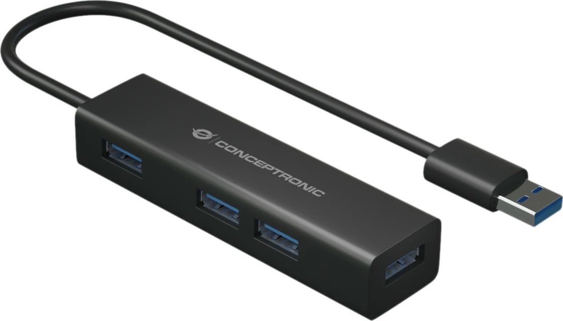 USB hub Conceptronic 4 porta, USB-A 3.0/C, i zi