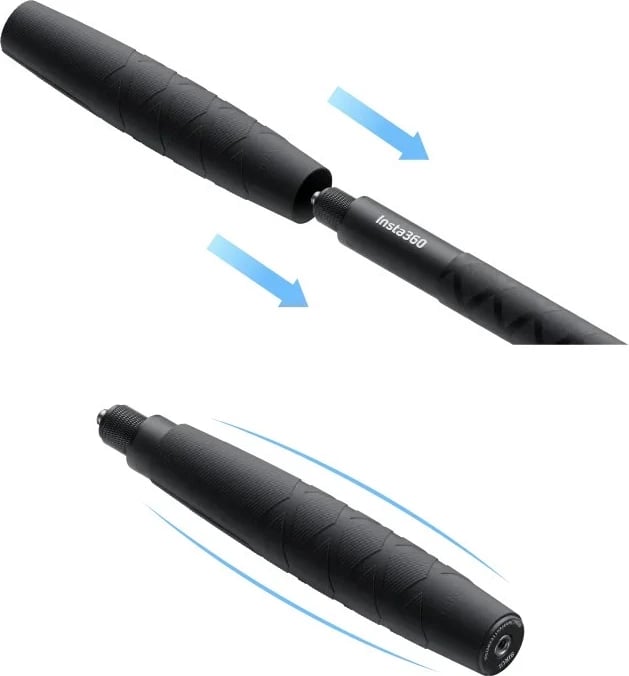 Selfie stick Insta360 CINSCAVG për kamera, alumini, zi