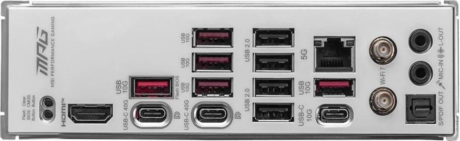 Pllakë amë MSI MPG X870E EDGE TI WIFI, Socket AM5, ATX, Bardhë