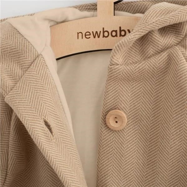 Pallto fëmijësh me kapuç, New Baby, UNI, madhësia 104 (3-4 vjet), bezhë