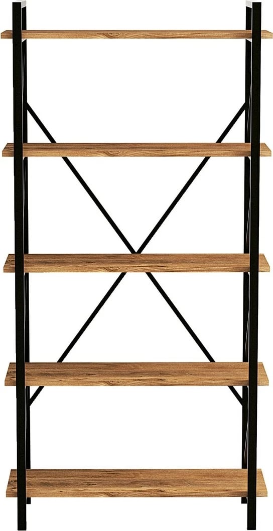 Raft librash Hanah Home, Nero Elit, ngjyrë pishe Atlantike dhe e zezë